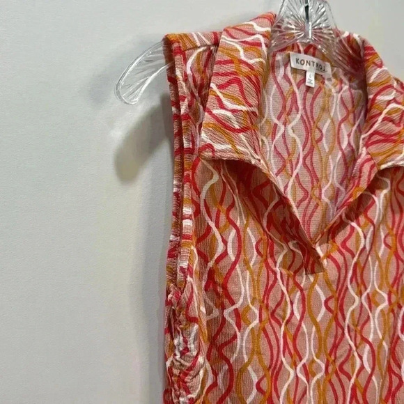 Kontrol Sleeveless Drawstring Ruched Blouse - Size L - Picture 6 of 11